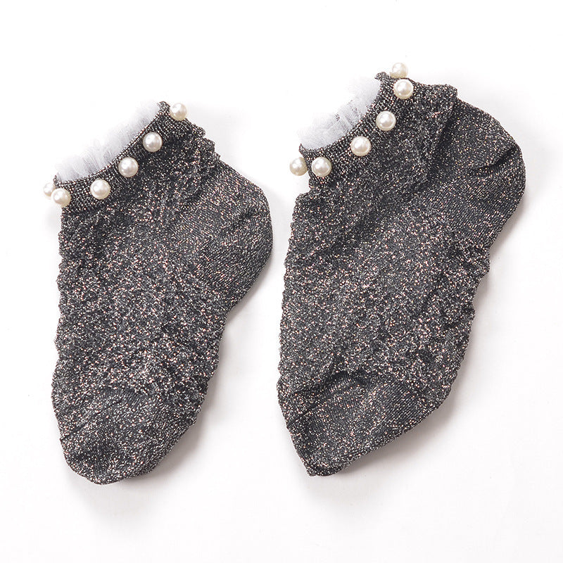 Lace silk women lace socks