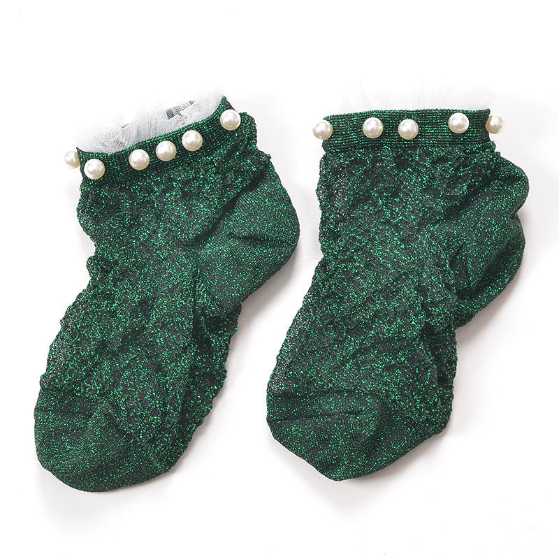 Lace silk women lace socks