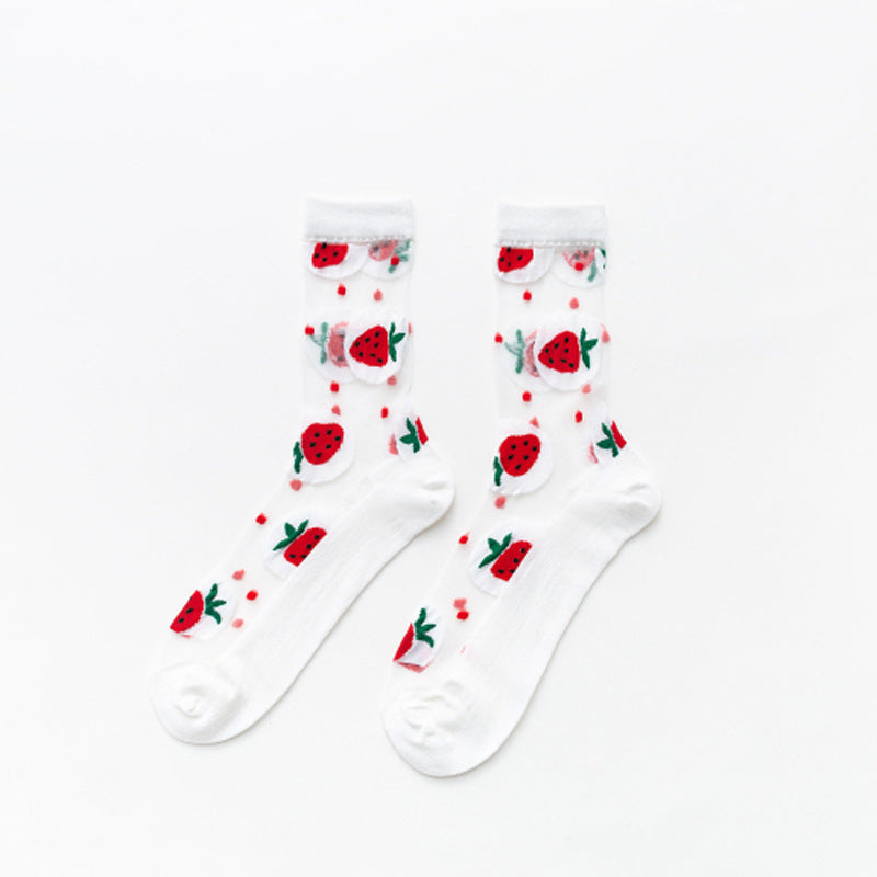 Female Tide Socks Fruit Cartoon Socks Women