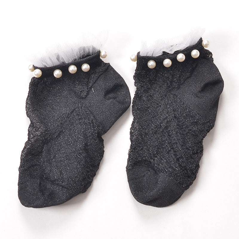 Lace silk women lace socks