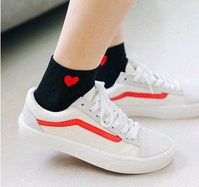 Women's Socks Cotton Heart Shaped Socks Love Cute Short Socks Women