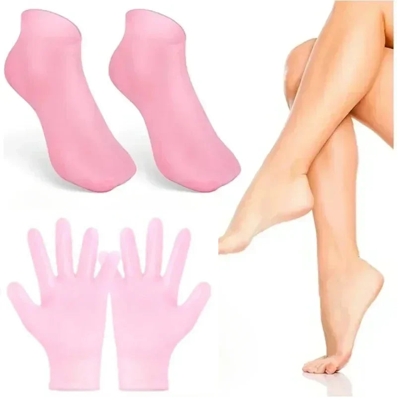 Spa Silicone Socks Gloves Moisturizing Gel Sock Exfoliating