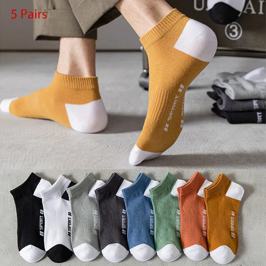 5 Pairs Men's Ankle Socks