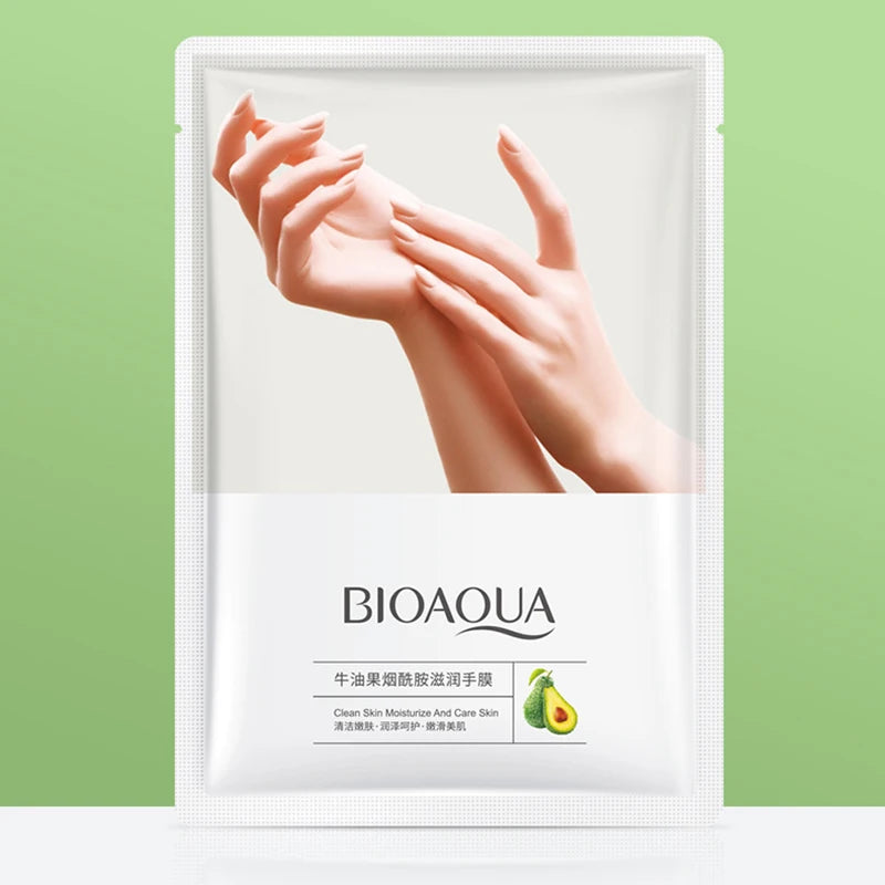 5 Pairs BIOAQUA Avocado Hand Mask Moisturizing Exfoliating