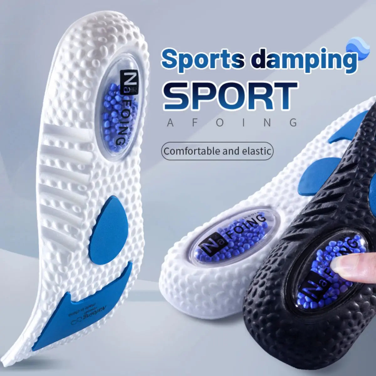 1Pair Upgrade Sports Shock Absorption Insole