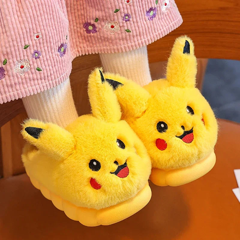 New Children's Multiple Cute Cartoon Flat Plush Slippers