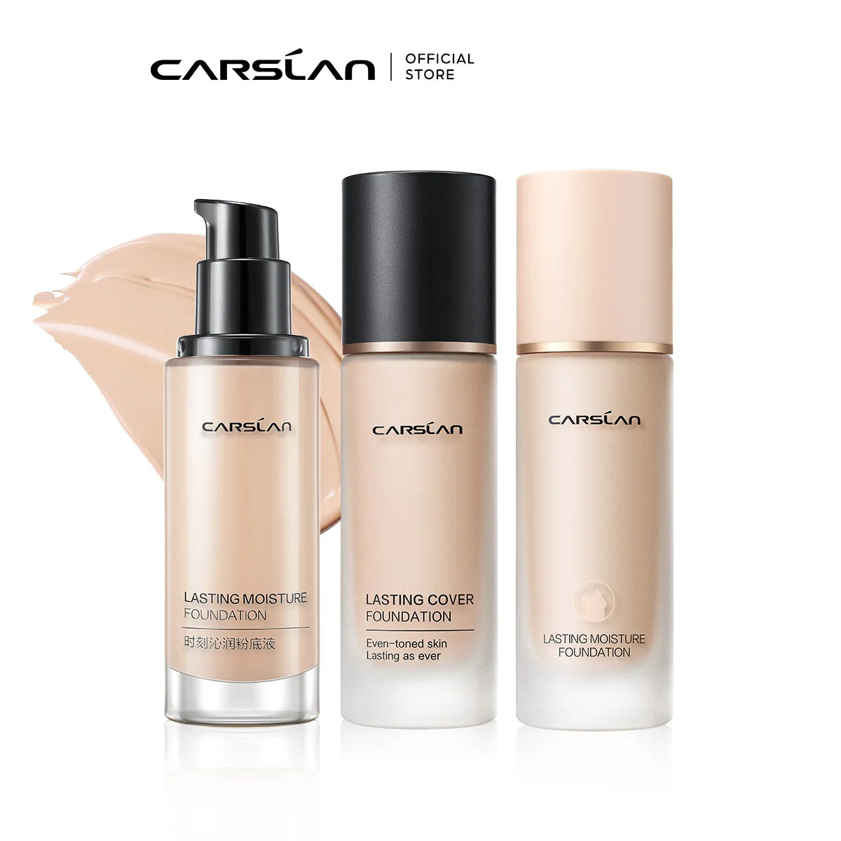 CARSLAN Long-lasting Liquid Face Foundation Full Coverage