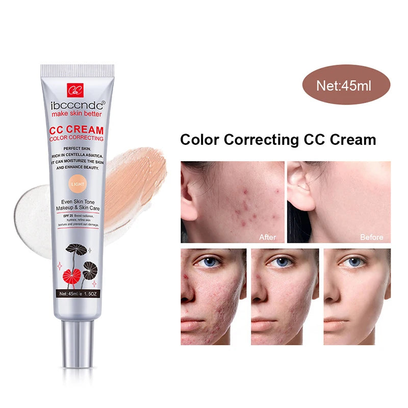 Korean Centella Cc Cream  Waterproof Long Lasting Invisible Pores Brighten bb Cream