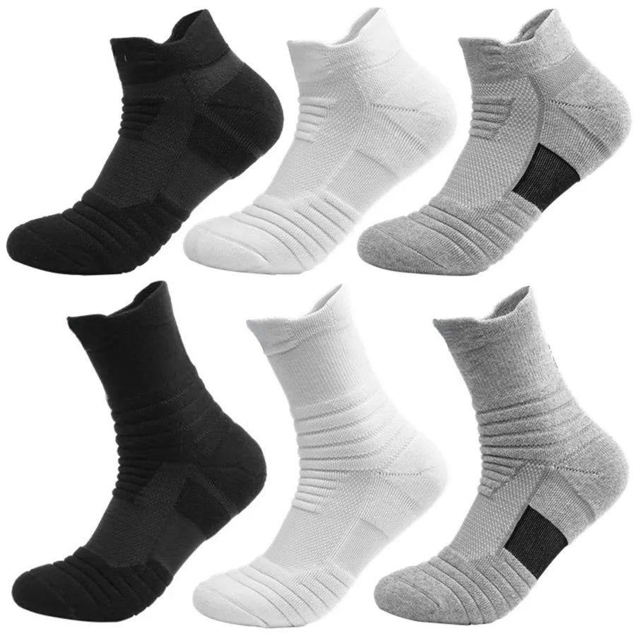 3 Pairs Anti-slip Football Socks Men Women