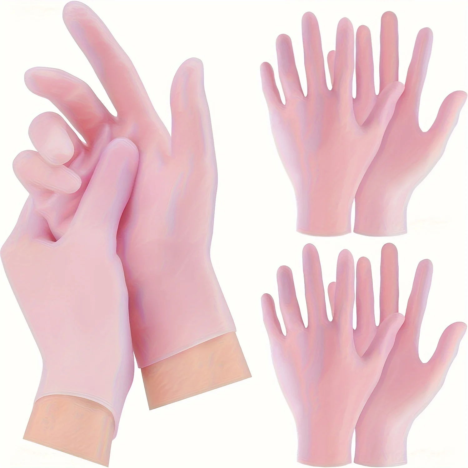 2 Pack Silicone Gloves Moisturizing Gel Gloves Exfoliating