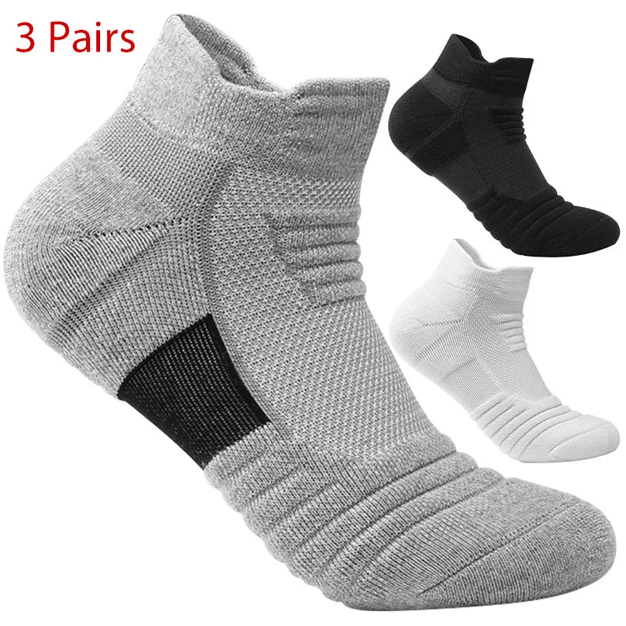 3 Pairs Anti-slip Football Socks Men Women