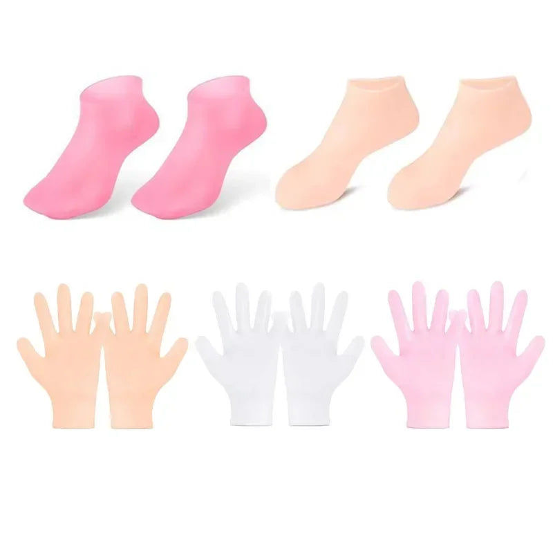 Spa Silicone Socks Gloves Moisturizing Gel Sock Exfoliating