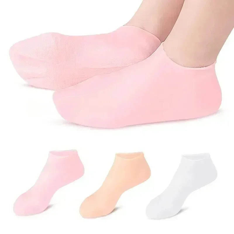 Spa Silicone Socks Gloves Moisturizing Gel Sock Exfoliating